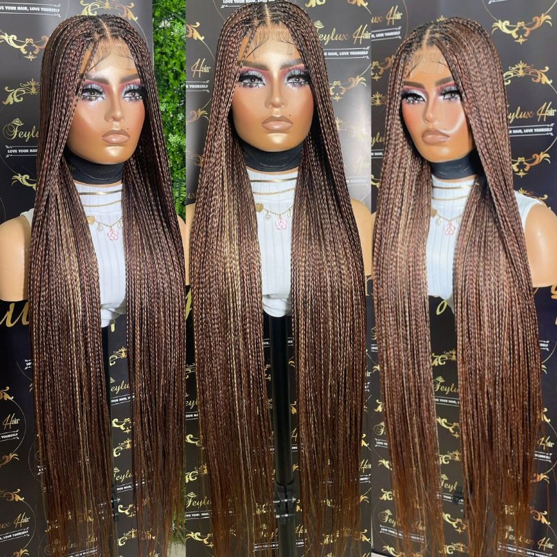 30 inch Glueless Bone Straight Braids