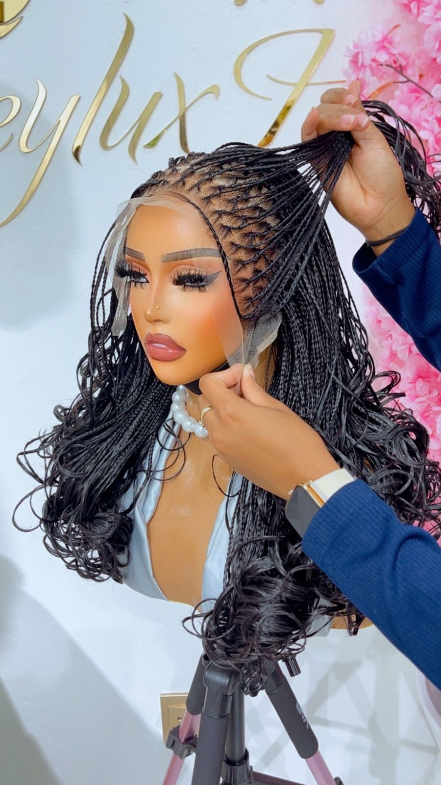 Short French Curl Braids