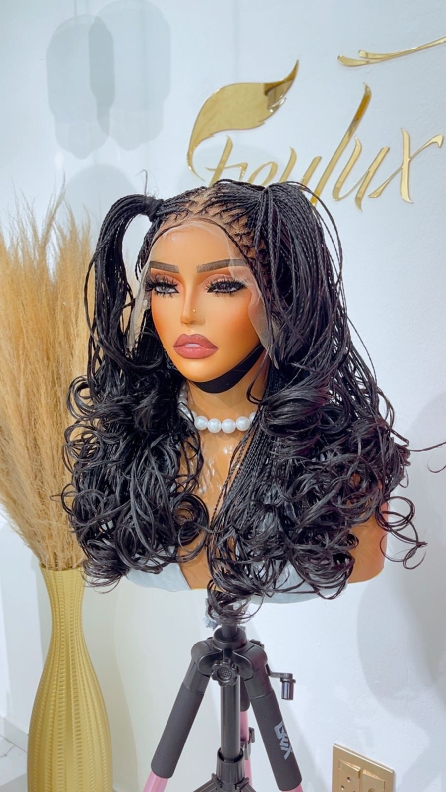 Short French Curl Braids